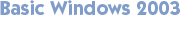 Basic Windows 2003
