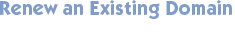 renew an existing domain